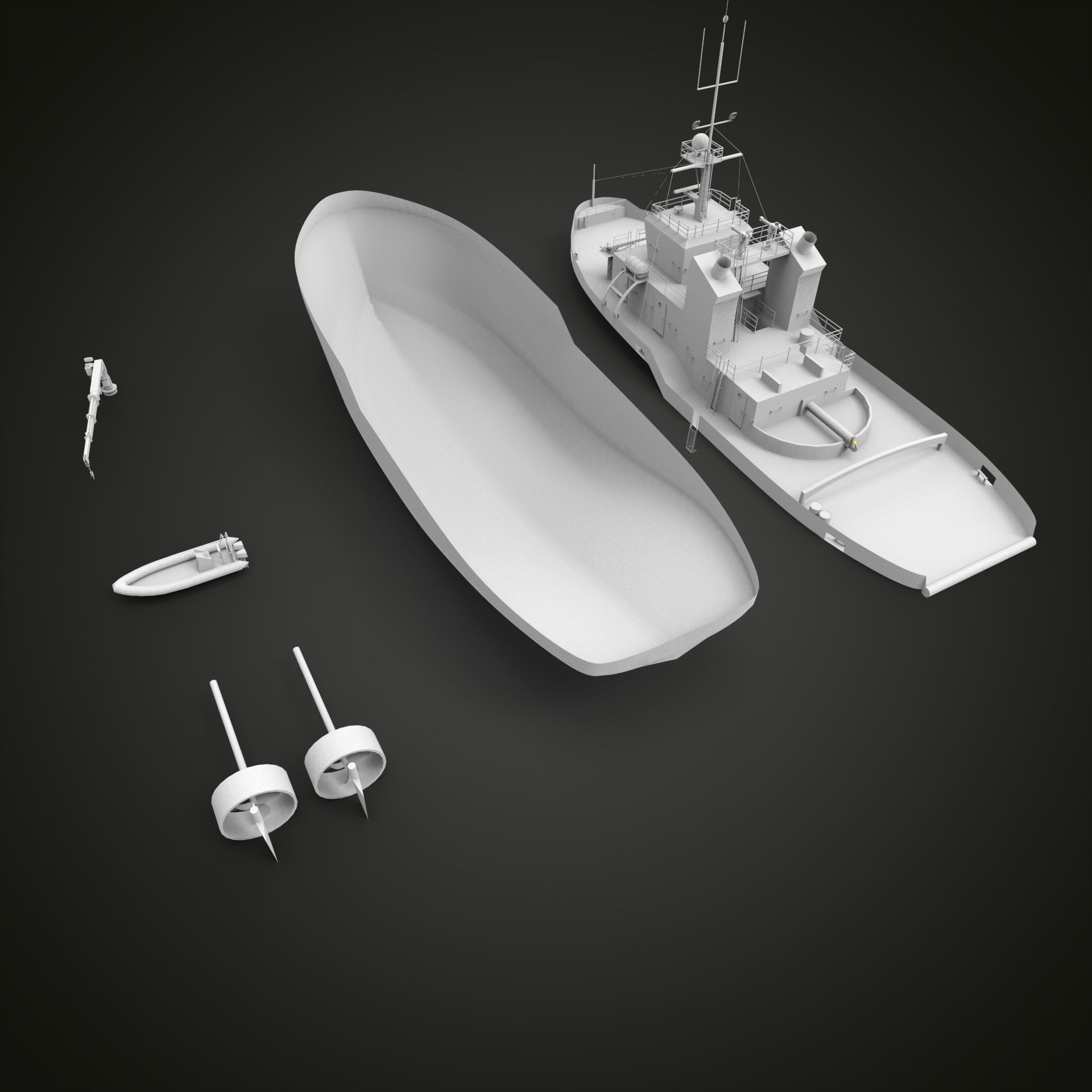 Tugboat II 3D print model_10