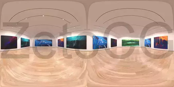 HDRI - Art Museum Gallery Interior 1c Texture