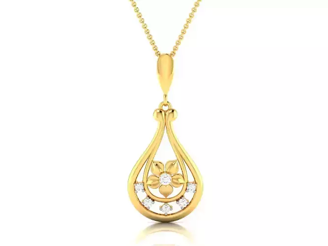 Women pendant 3dm render detail