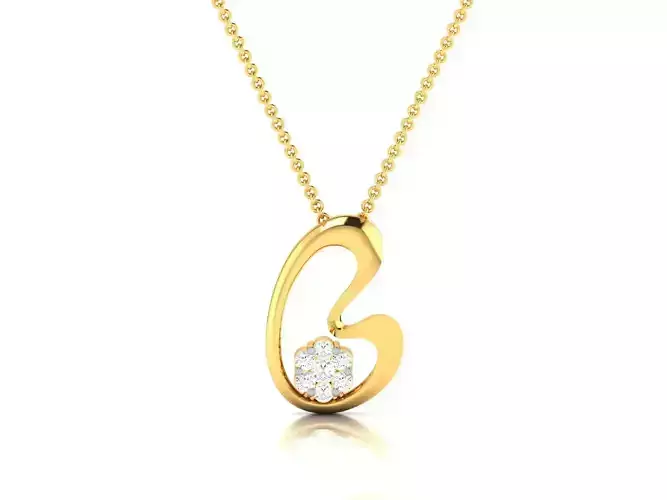 Women pendant 3dm render detail