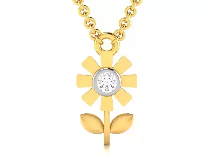 Flower pendant 3dm render detail 3D print model