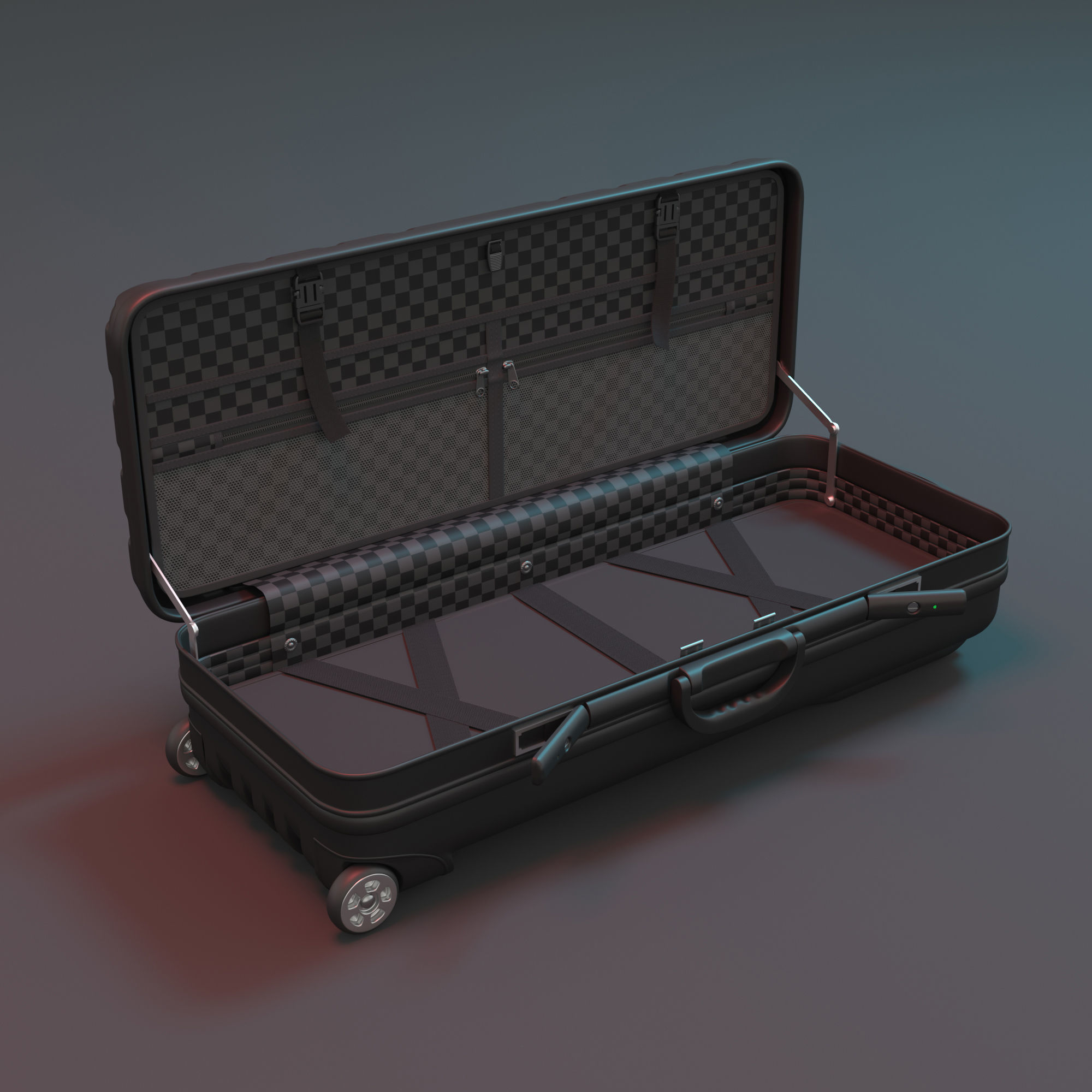 Suitcase Low-poly 3D model_1
