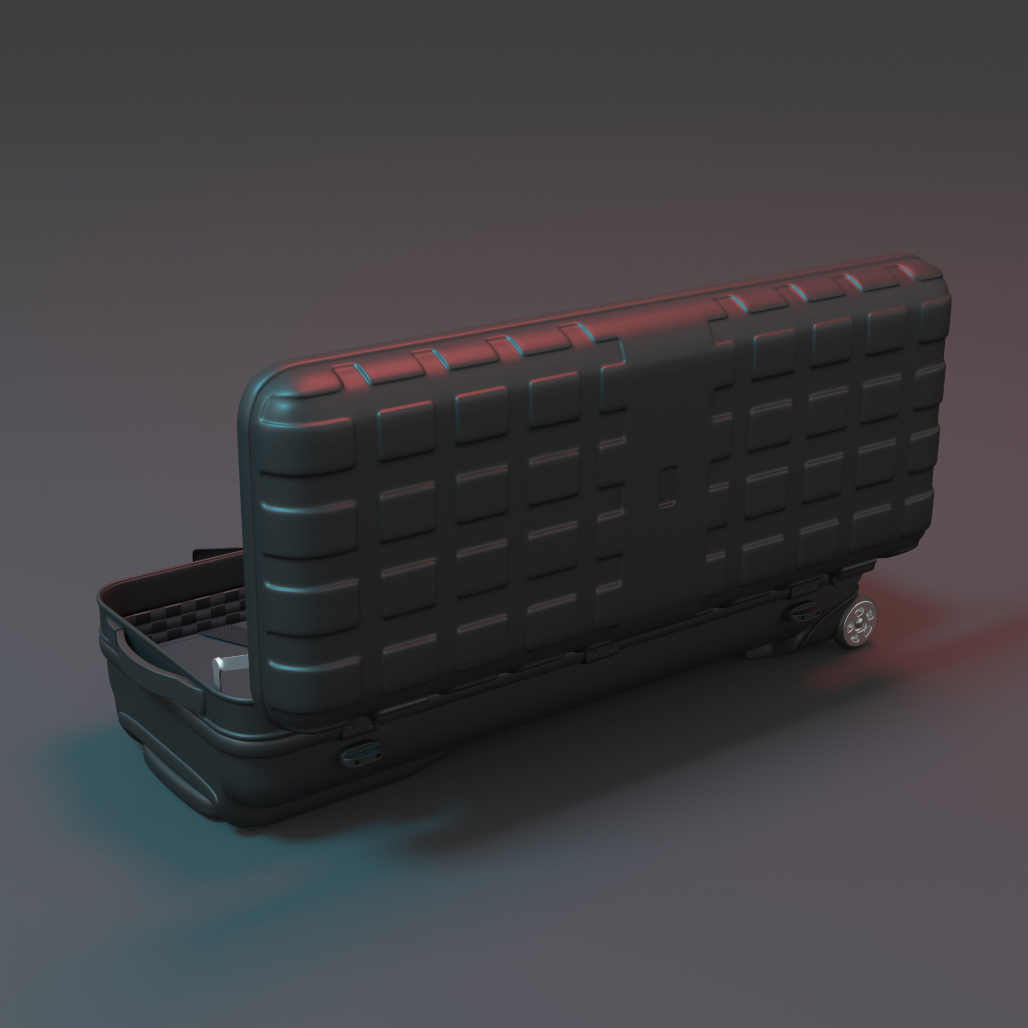 Suitcase Low-poly 3D model_3
