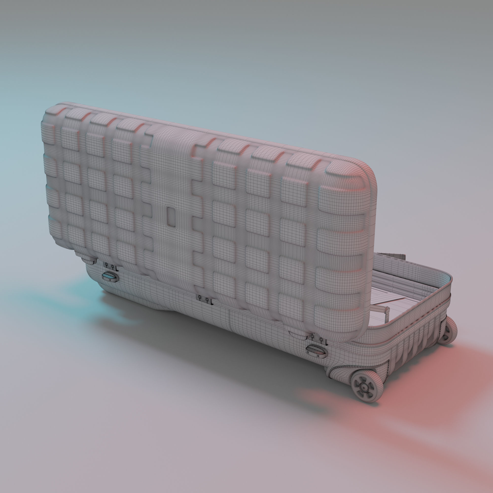 Suitcase Low-poly 3D model_12