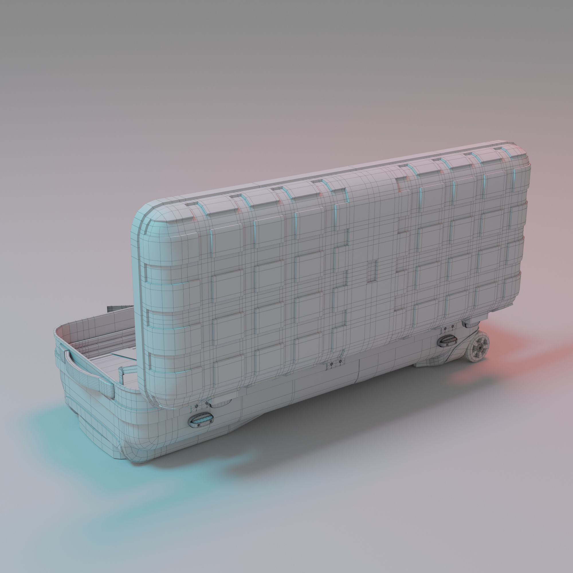 Suitcase Low-poly 3D model_9