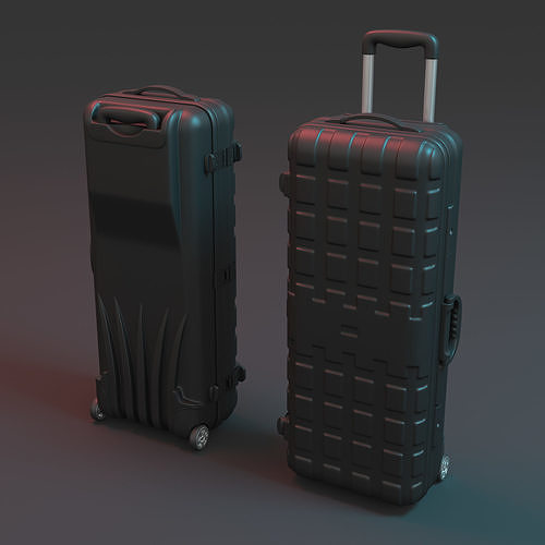 Suitcase Low-poly 3D model