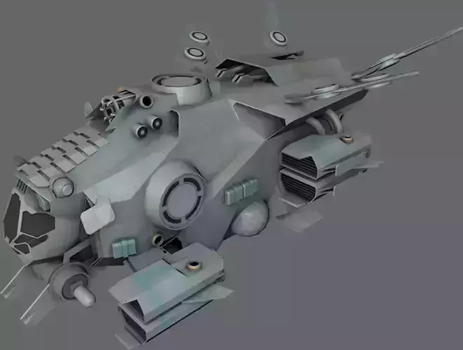 Interceptor MS Low-poly 3D model