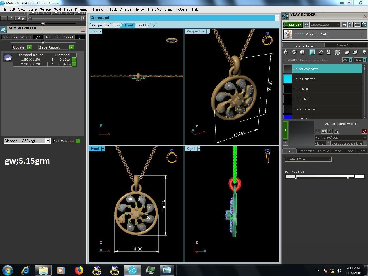 Women pendant 3dm render detail 3D print model_7