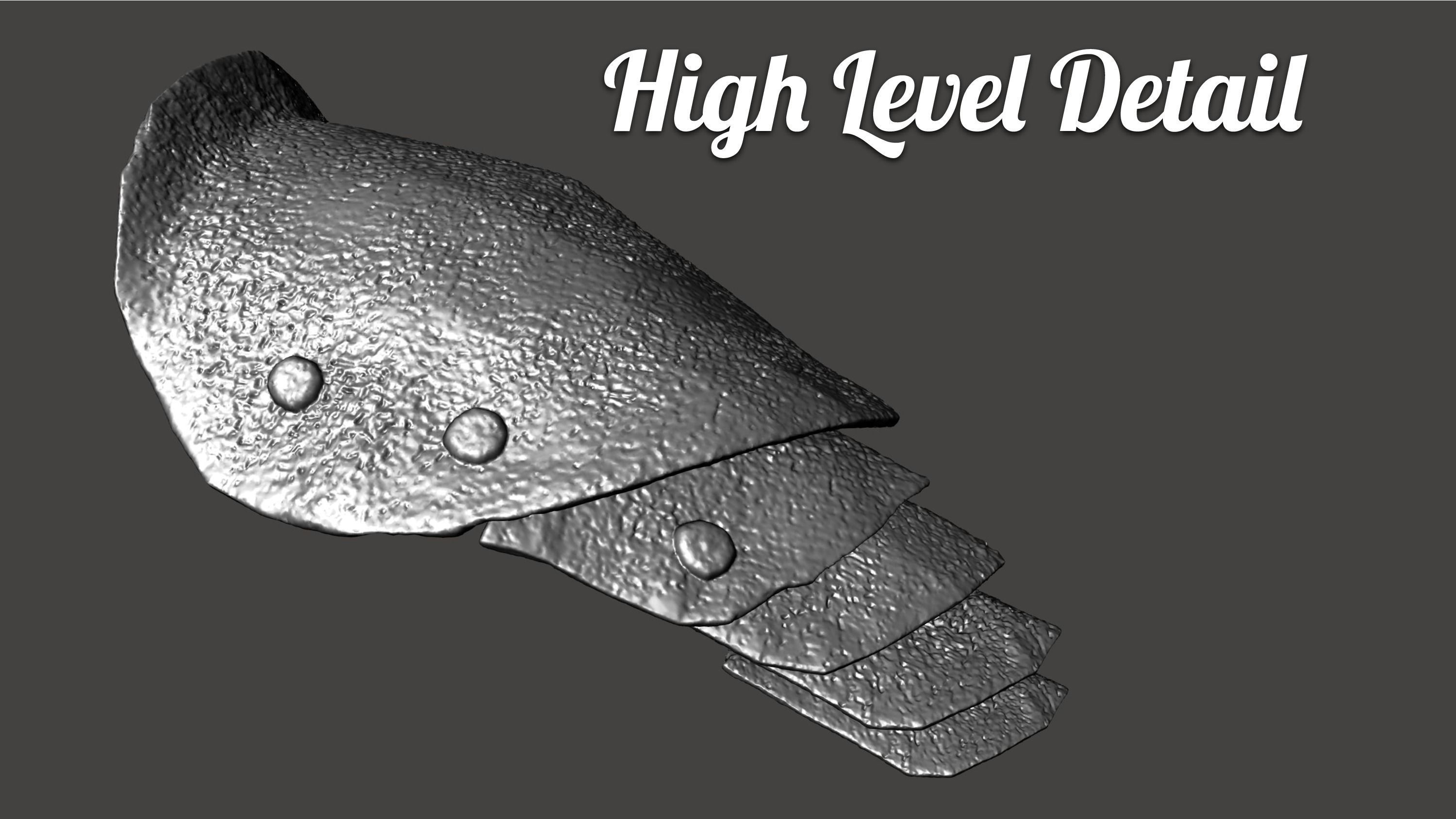 Uruk Hai Pauldrons - Wearable 3D print model_2