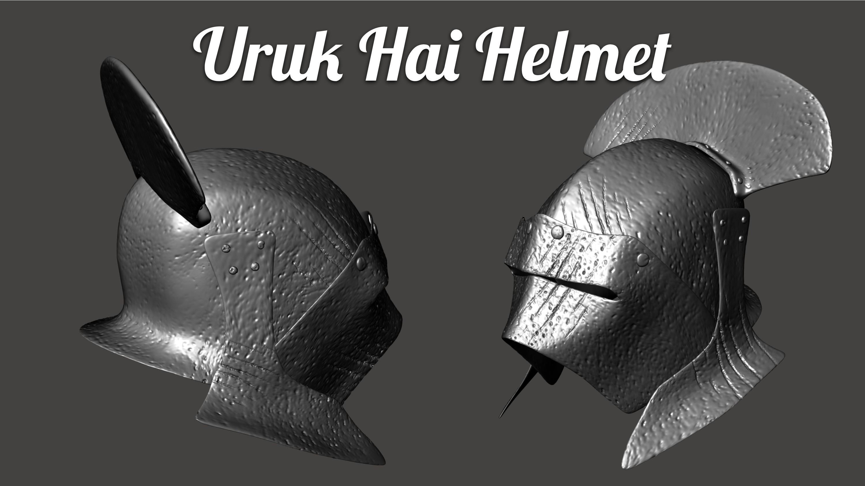 Uruk Hai Helmet - Wearable 3D print model_3