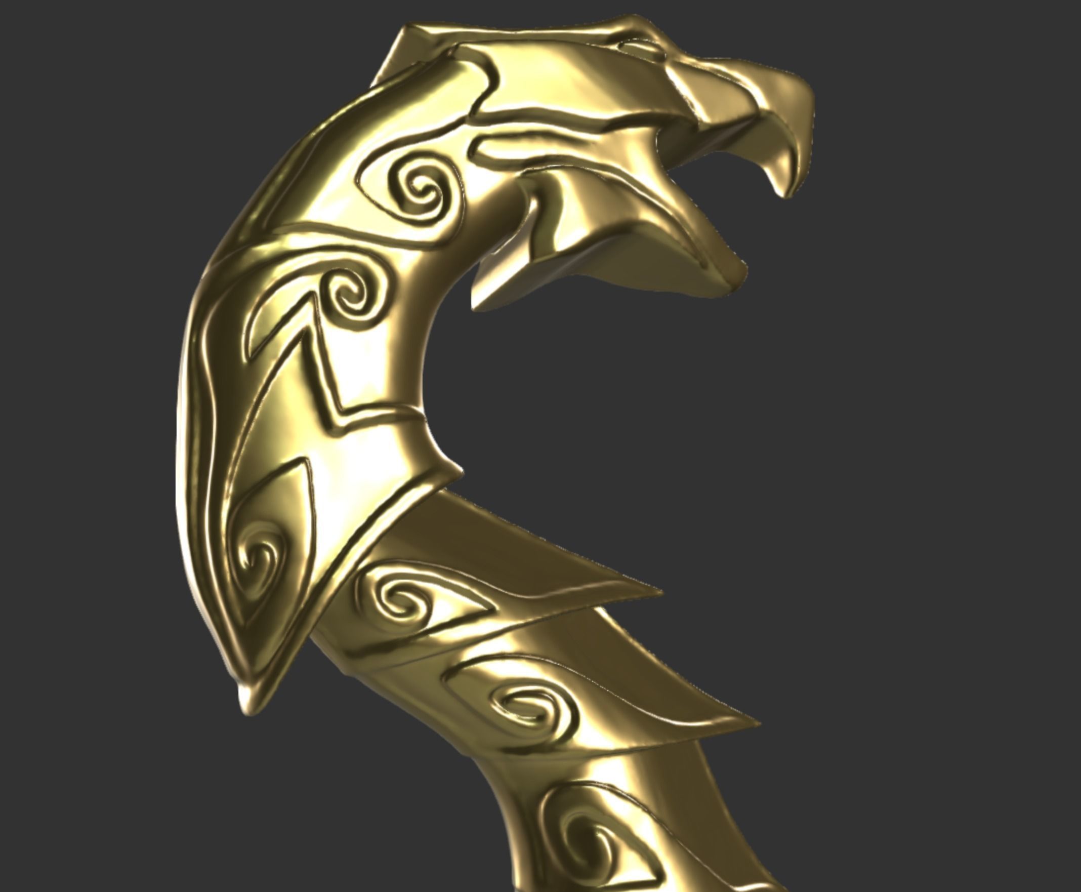 Dragon Priest Staff Skyrim - 3D Model Ready to Print 3D print model_3