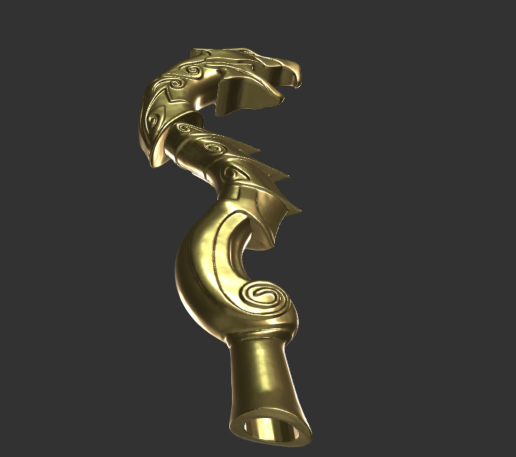 Dragon Priest Staff Skyrim - 3D Model Ready to Print 3D print model_6