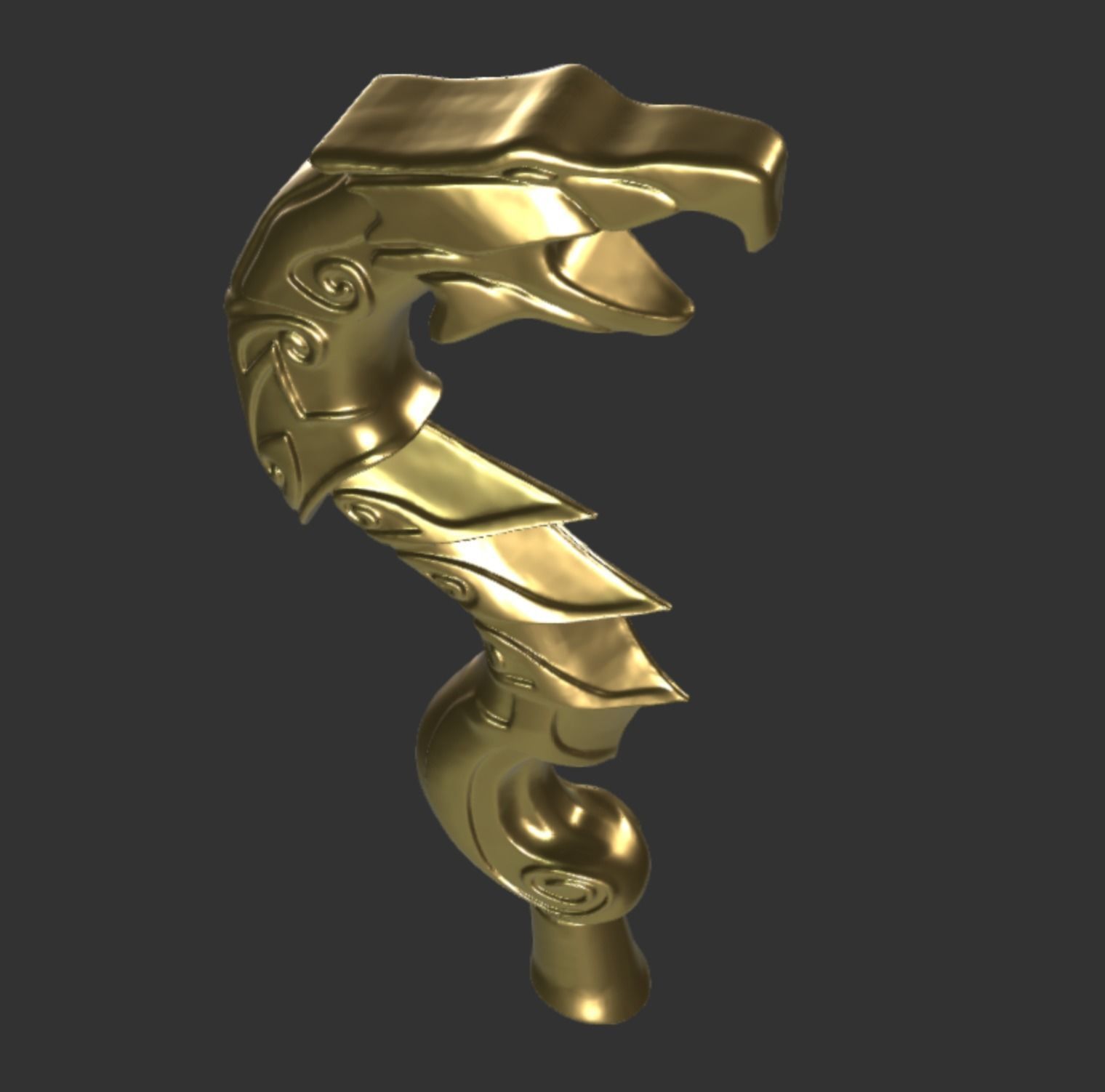 Dragon Priest Staff Skyrim - 3D Model Ready to Print 3D print model_7