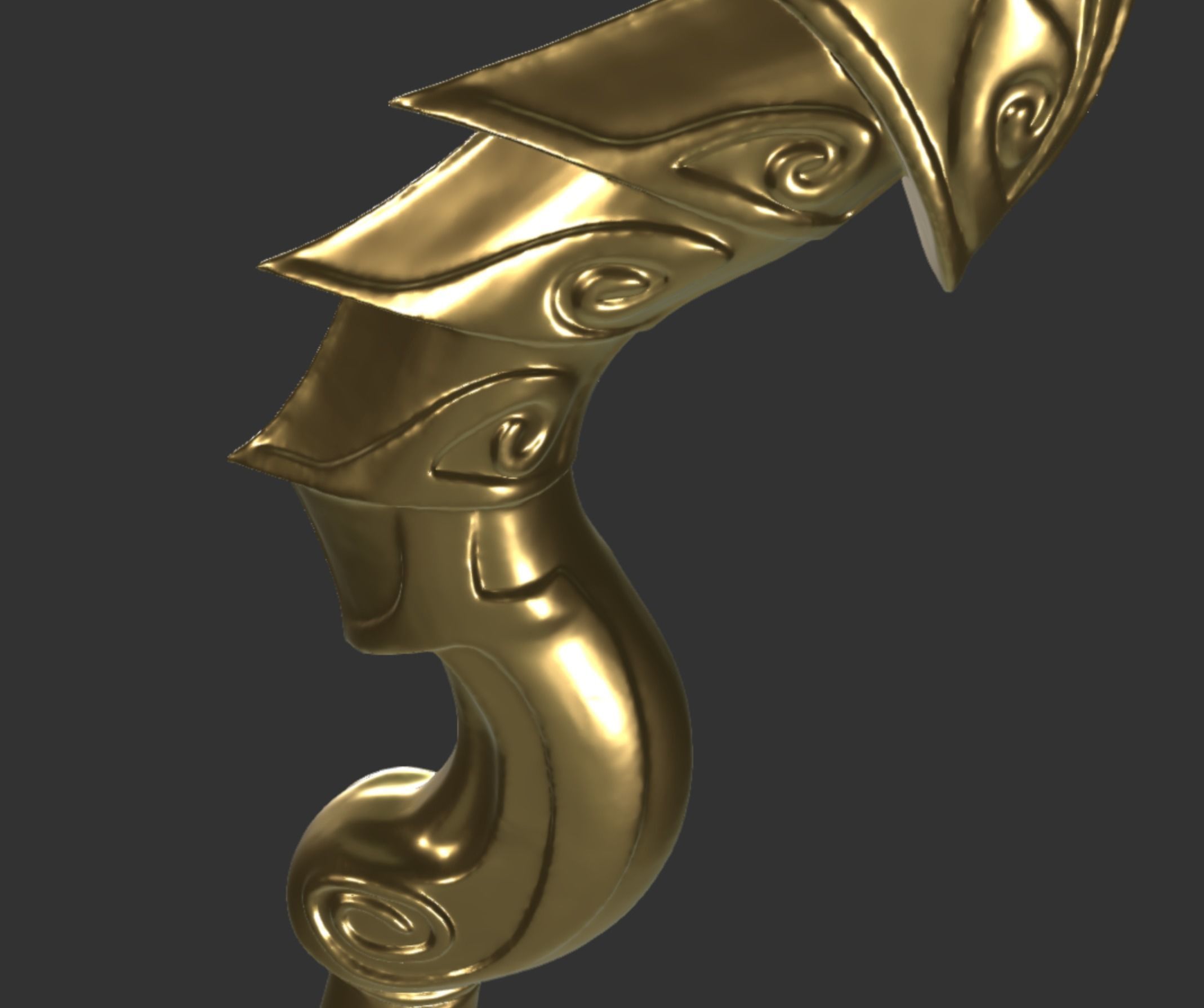 Dragon Priest Staff Skyrim - 3D Model Ready to Print 3D print model_5