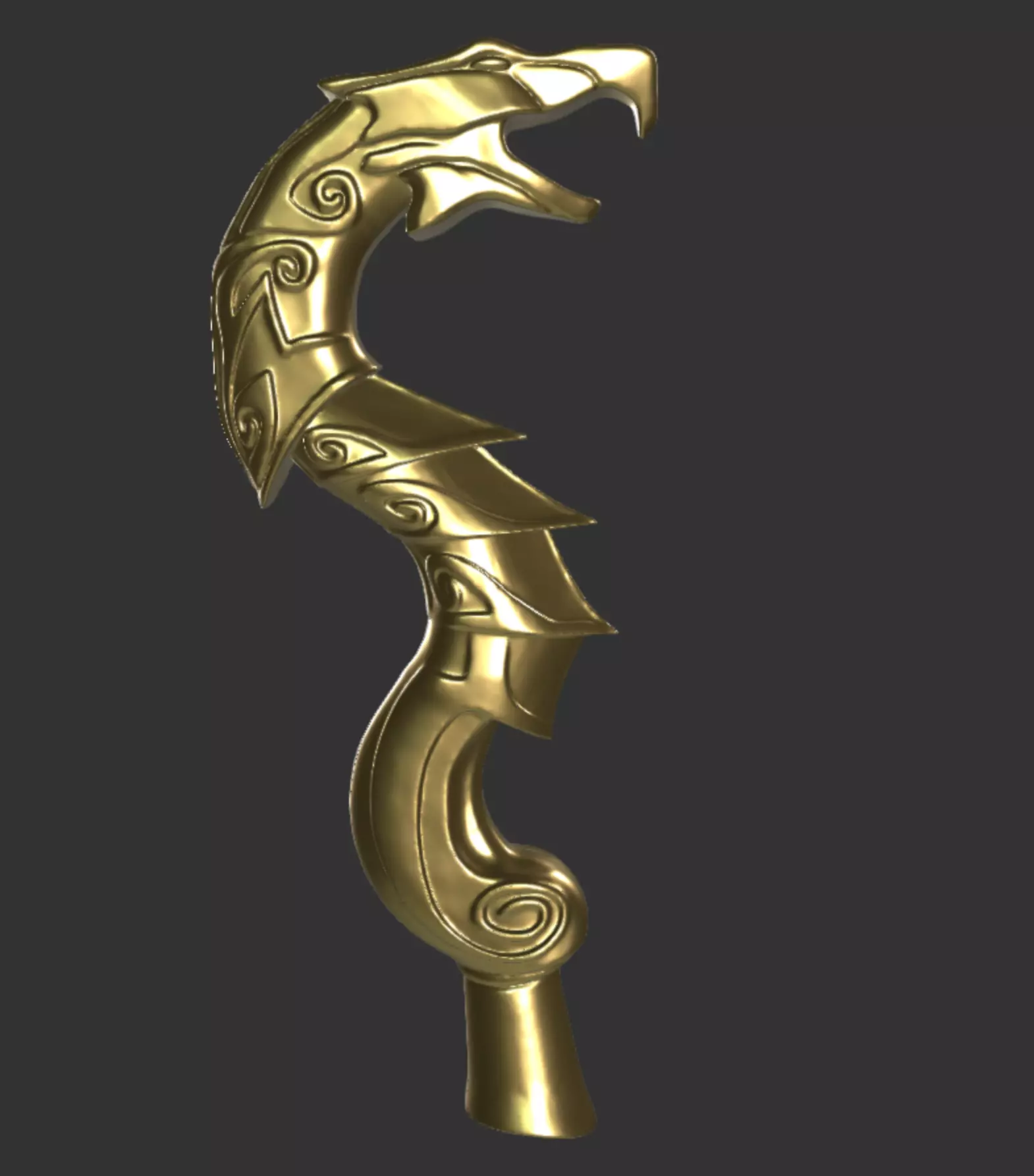 Dragon Priest Staff Skyrim - 3D Model Ready to Print 3D print model_0