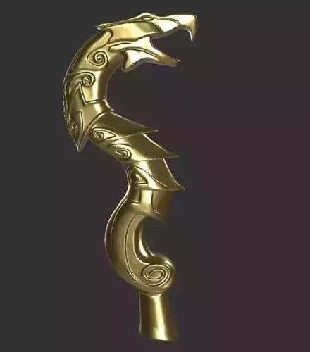 Dragon Priest Staff Skyrim - 3D Model Ready to Print 3D print model