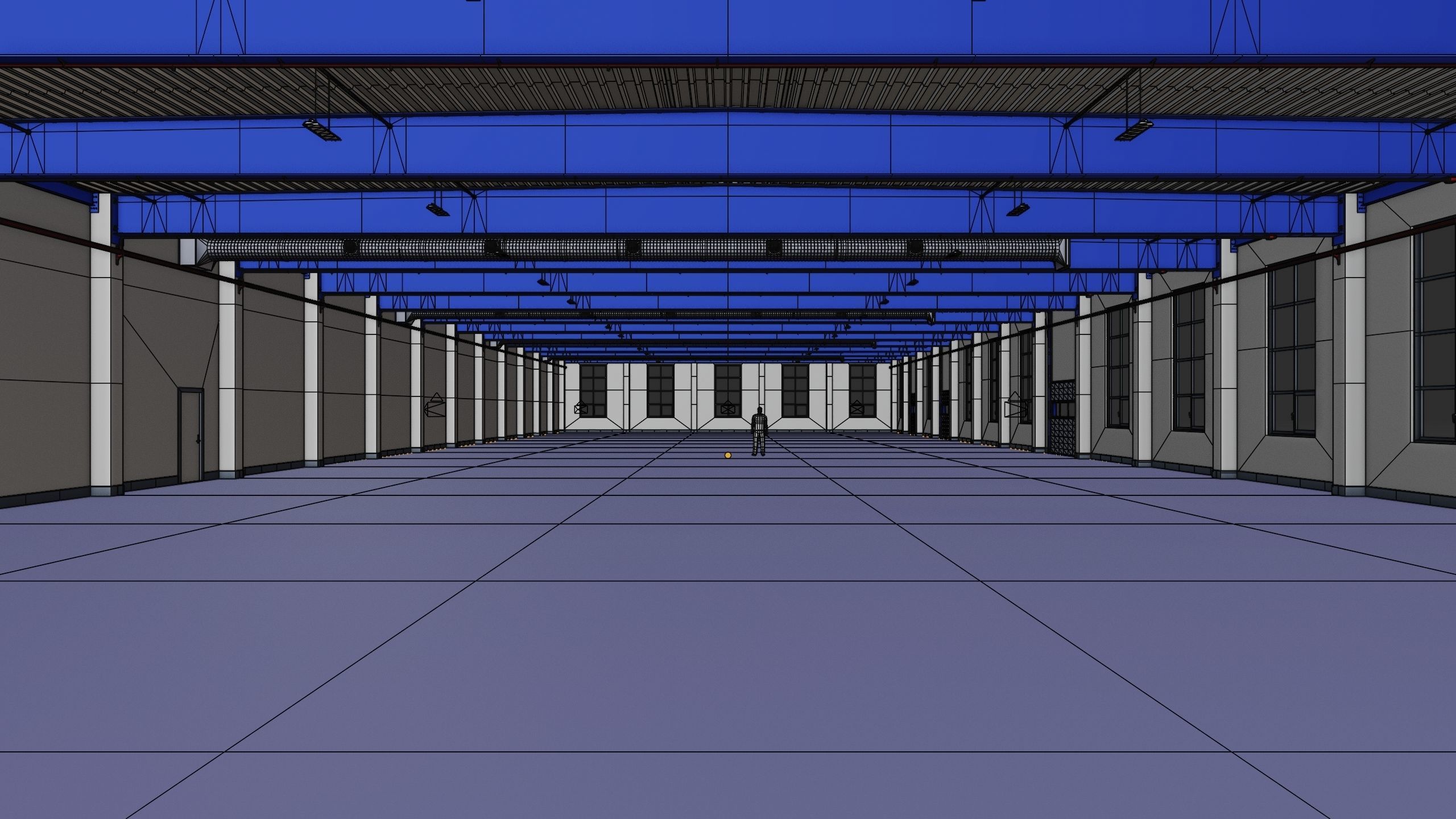 Industrial Warehouse Interior 12 Low-poly 3D model_12