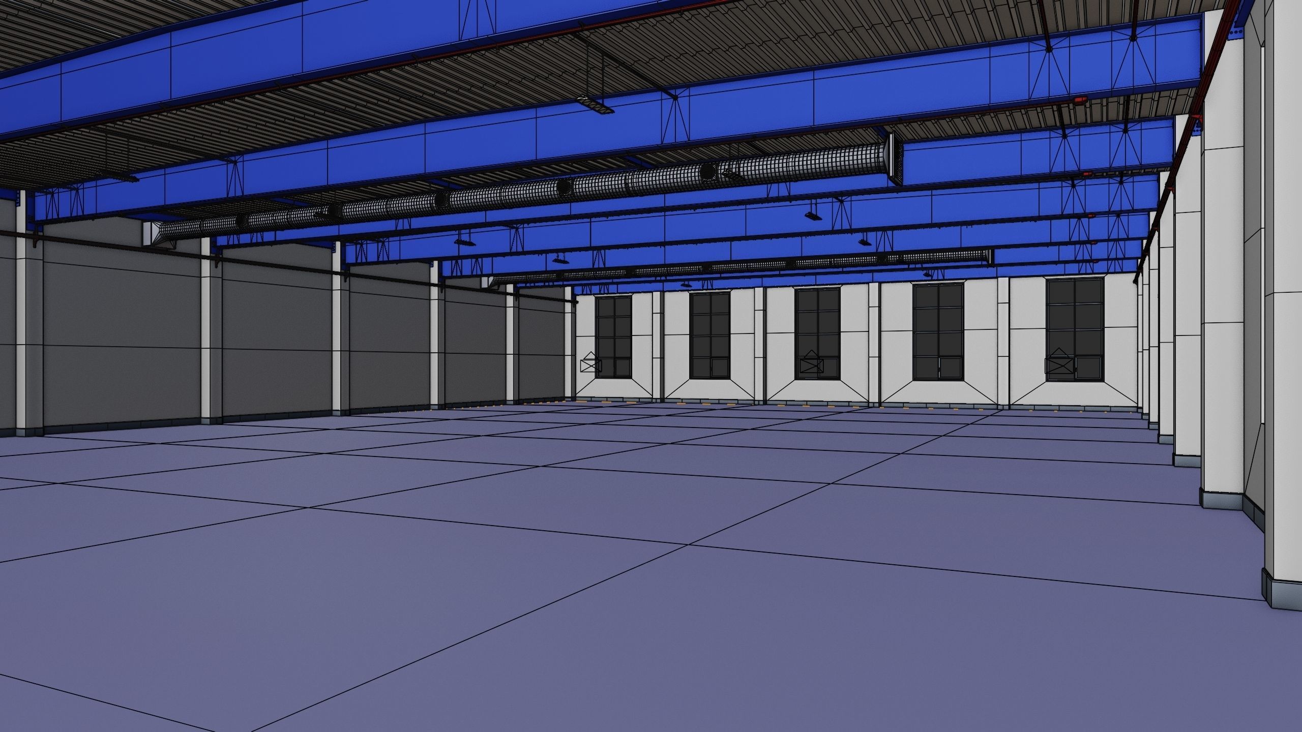 Industrial Warehouse Interior 12 Low-poly 3D model_14