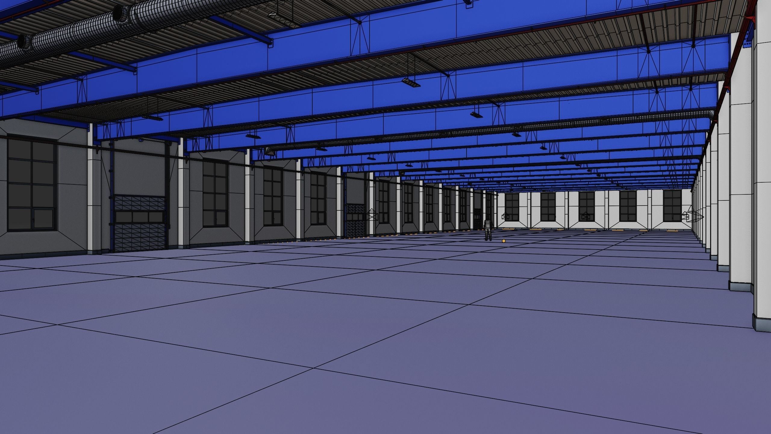 Industrial Warehouse Interior 12 Low-poly 3D model_9