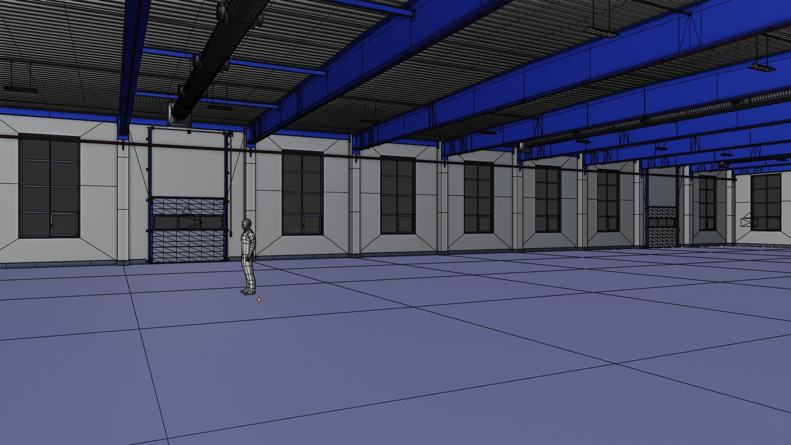 Industrial Warehouse Interior 12 Low-poly 3D model_10