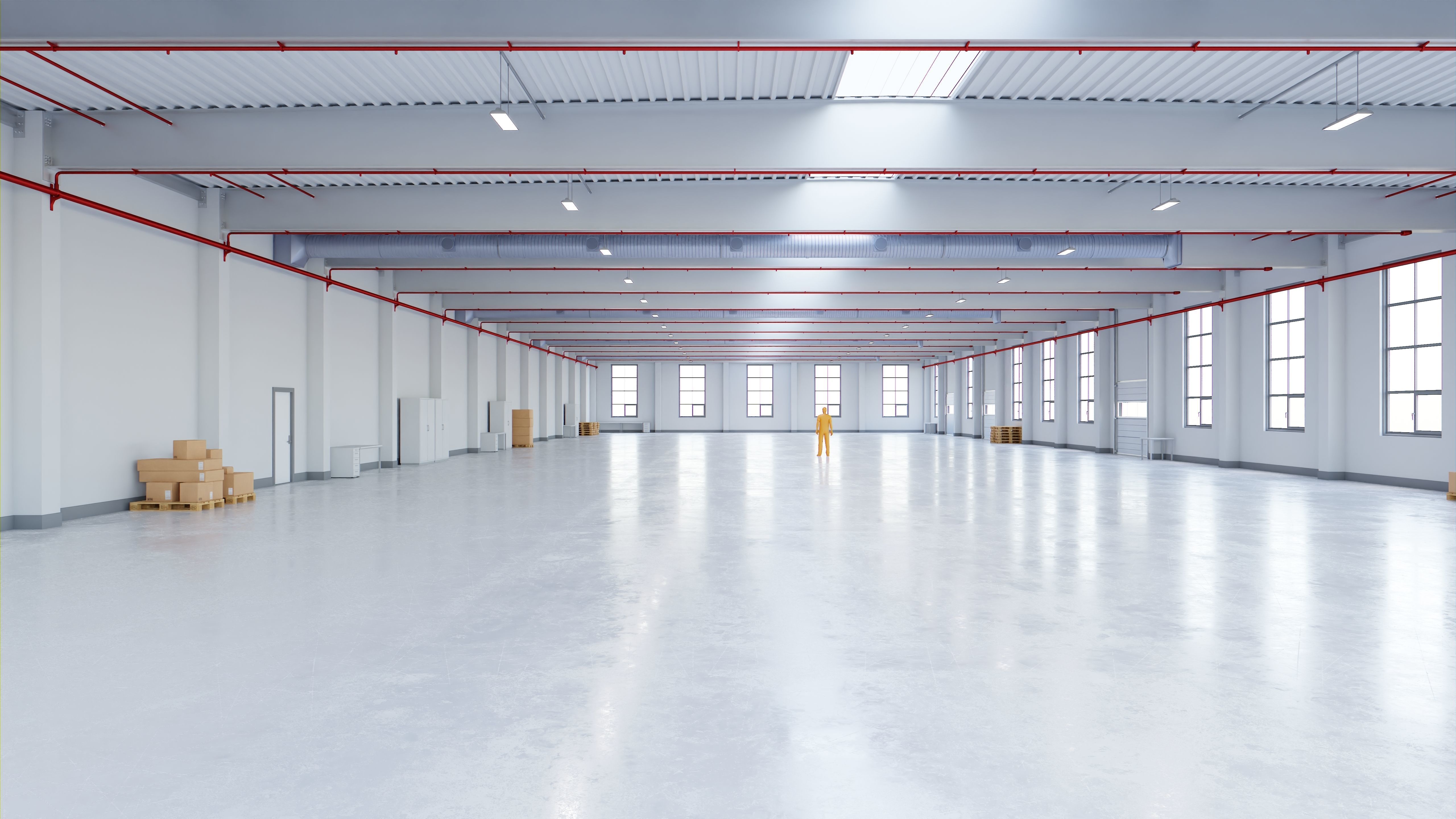 Industrial Warehouse Interior 12 Low-poly 3D model_4
