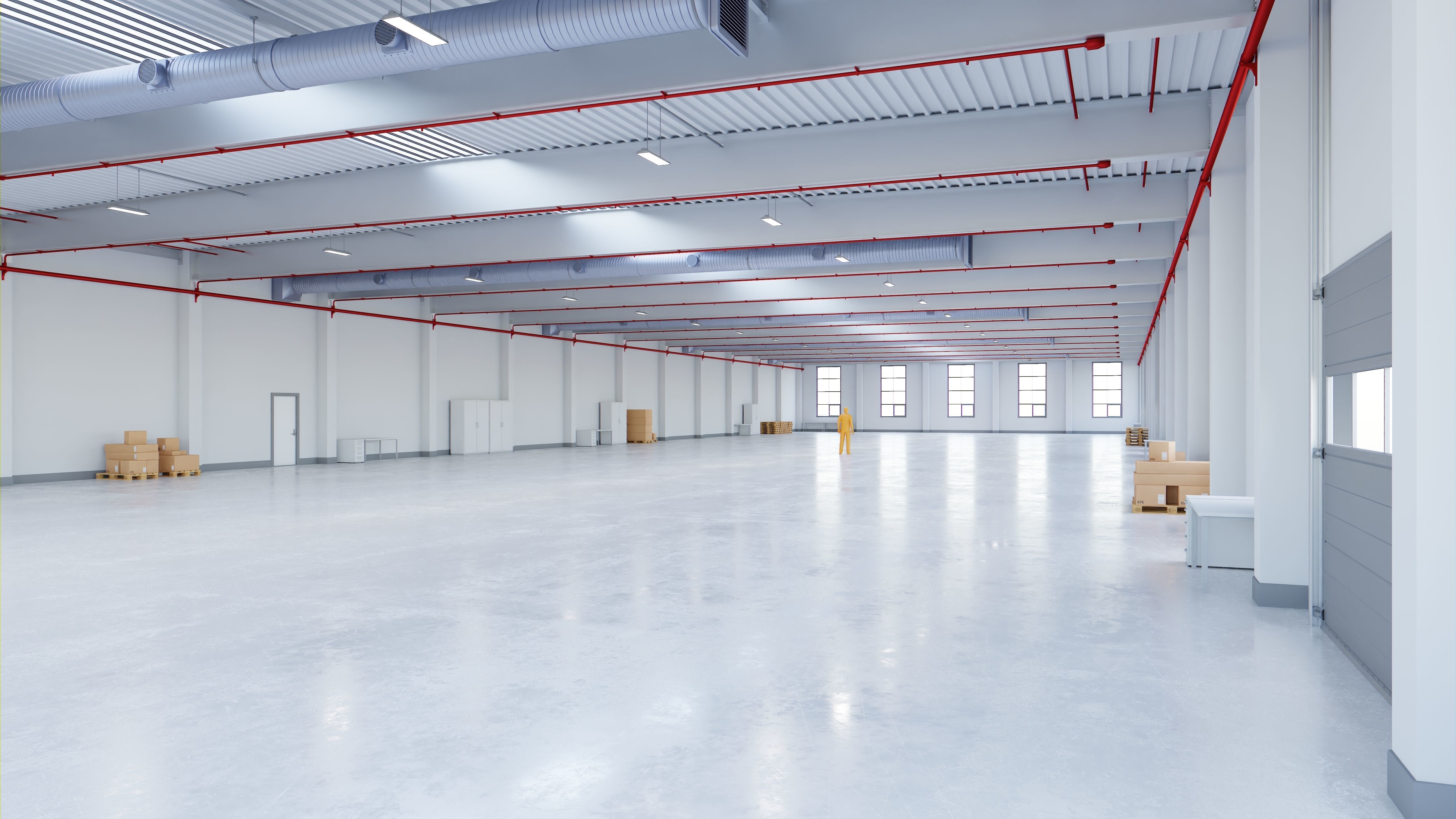 Industrial Warehouse Interior 12 Low-poly 3D model_5