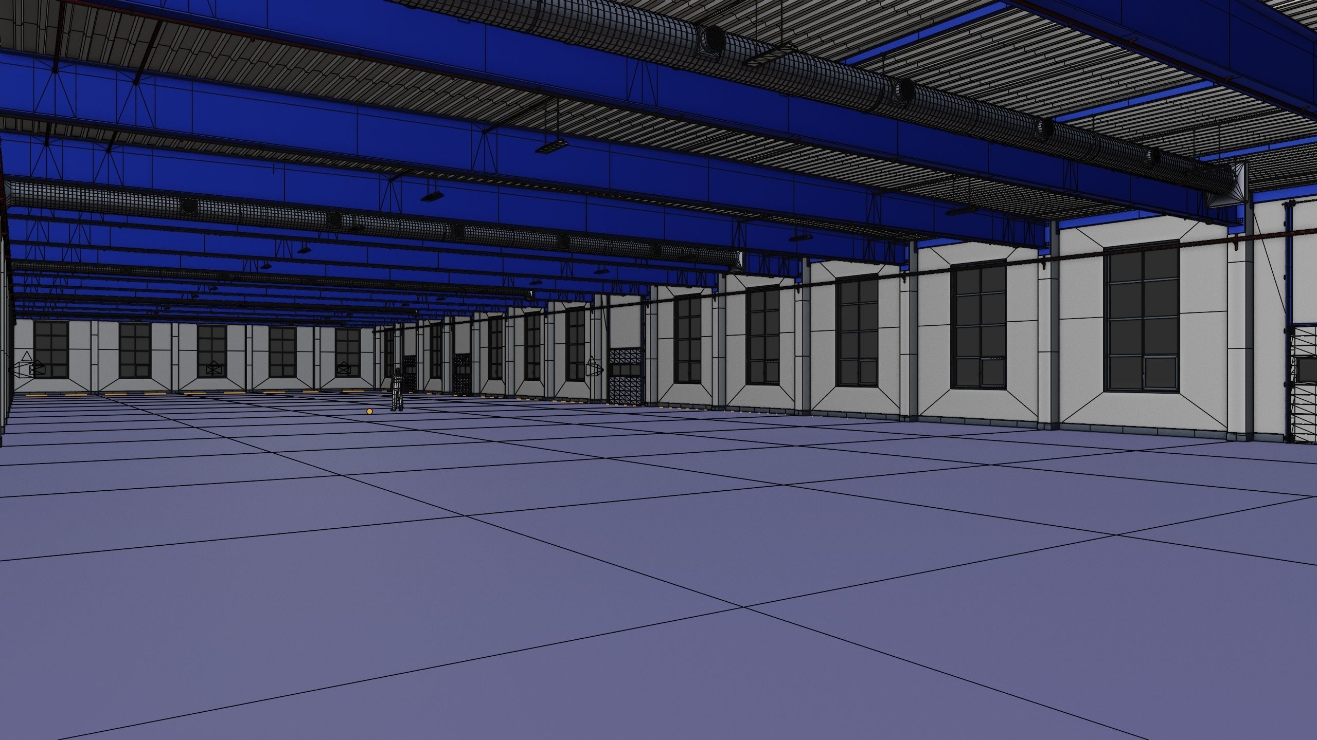 Industrial Warehouse Interior 12 Low-poly 3D model_11