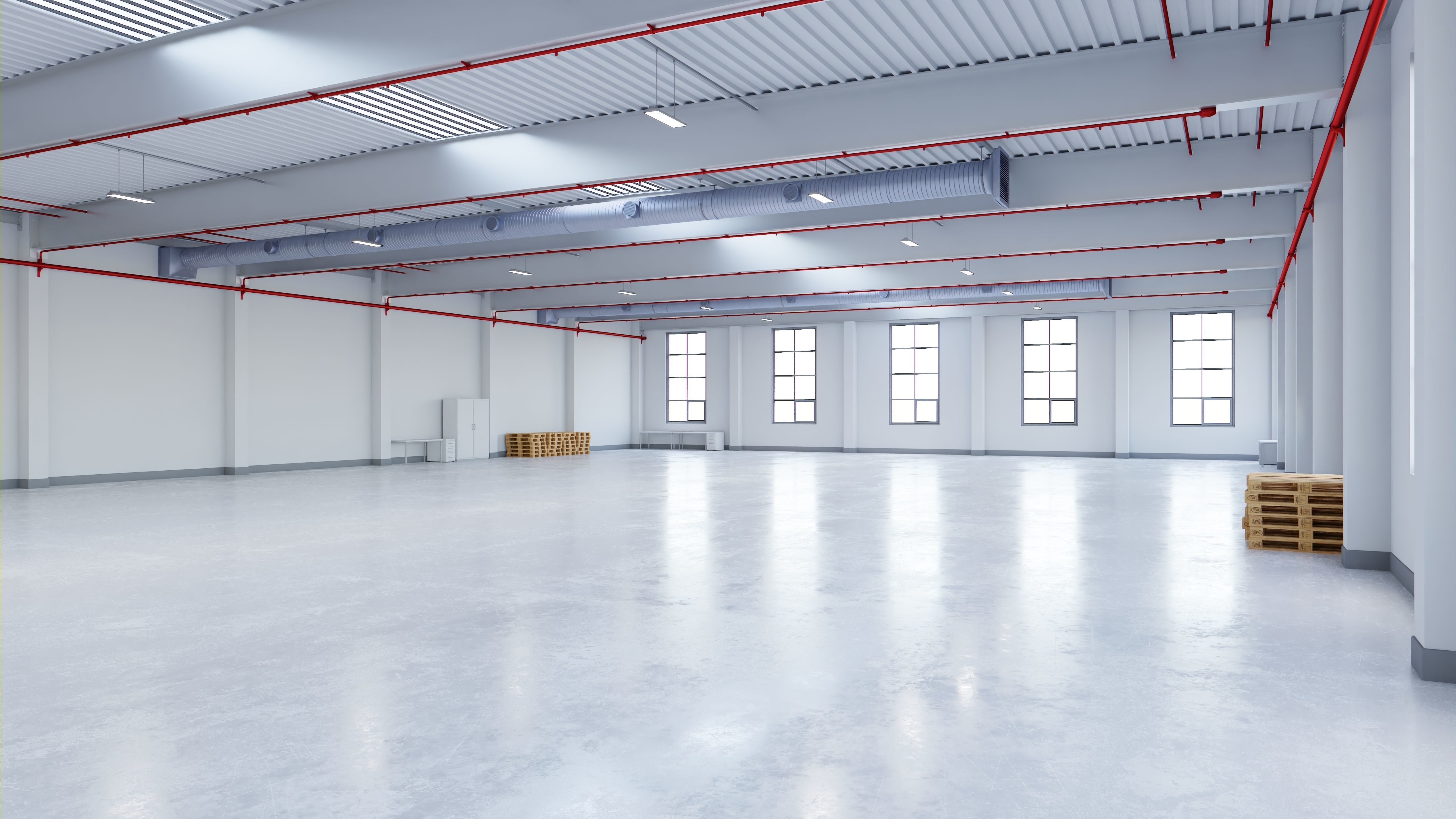 Industrial Warehouse Interior 12 Low-poly 3D model_6