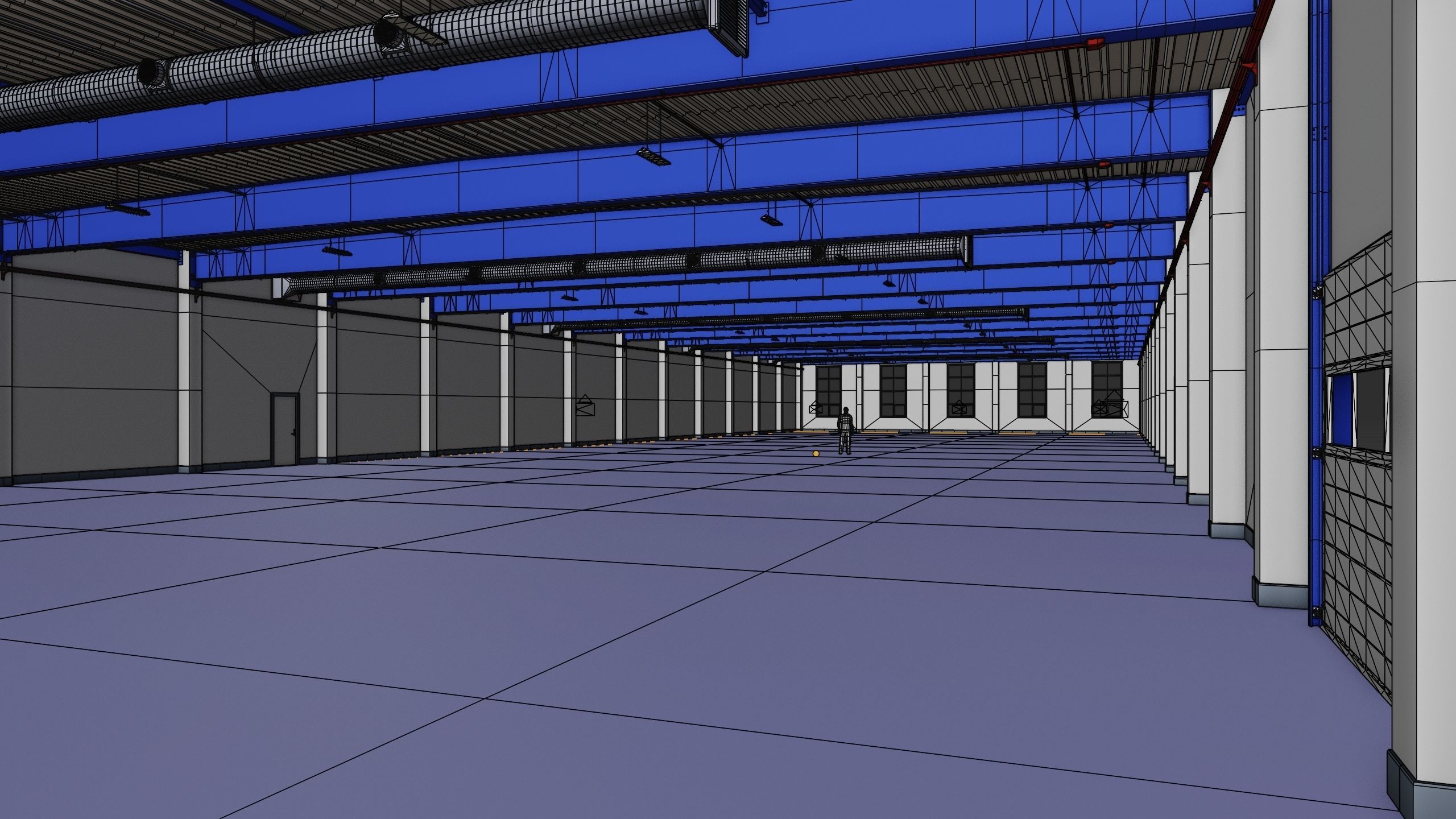 Industrial Warehouse Interior 12 Low-poly 3D model_13