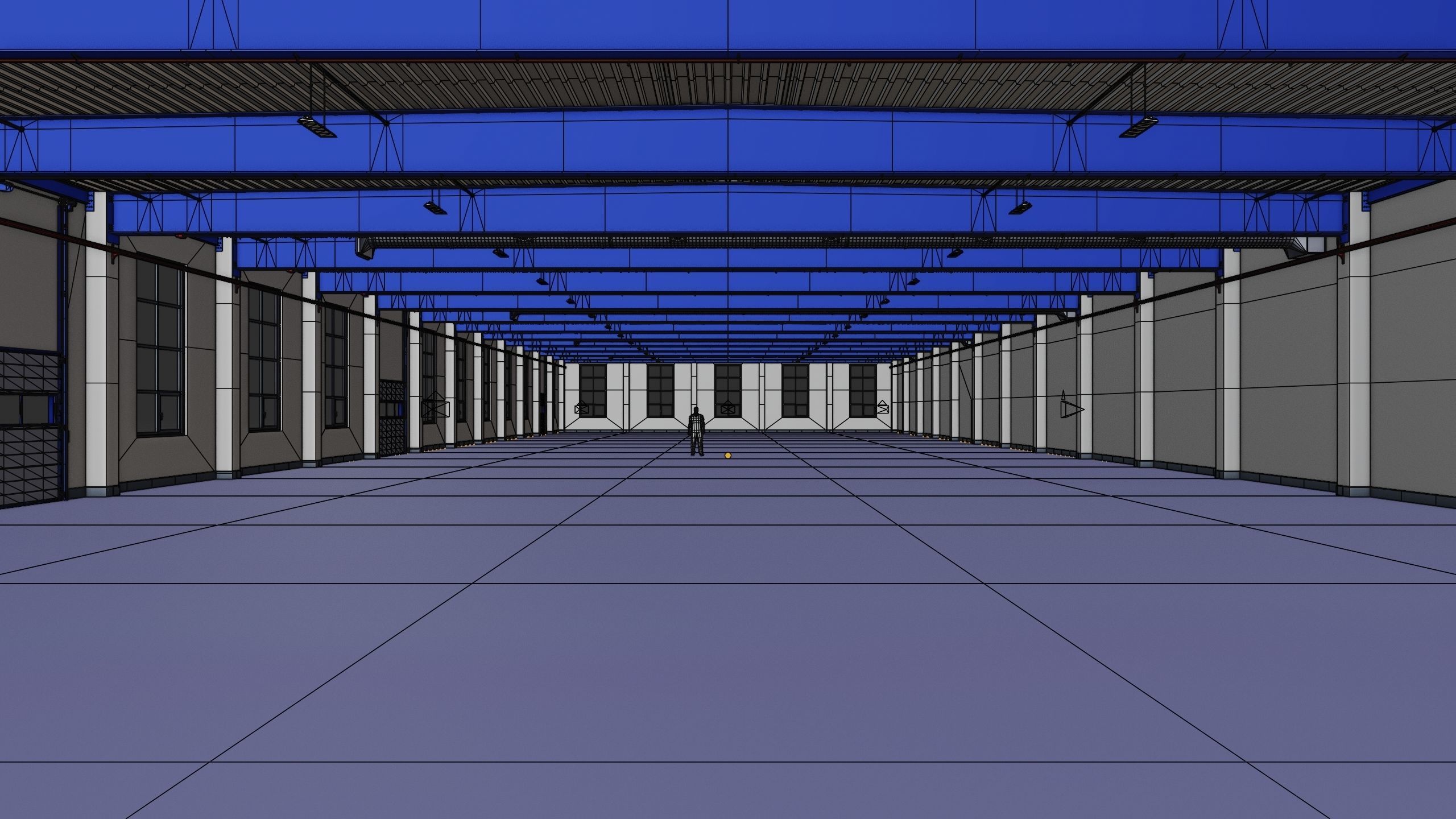 Industrial Warehouse Interior 12 Low-poly 3D model_8