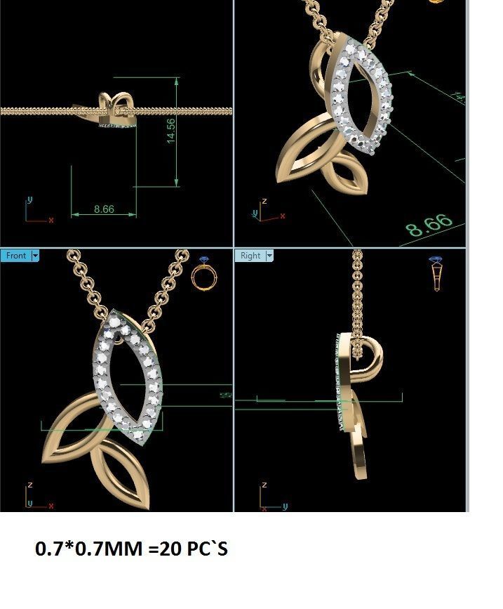 Women pendant 3dm render detail 3D print model_1