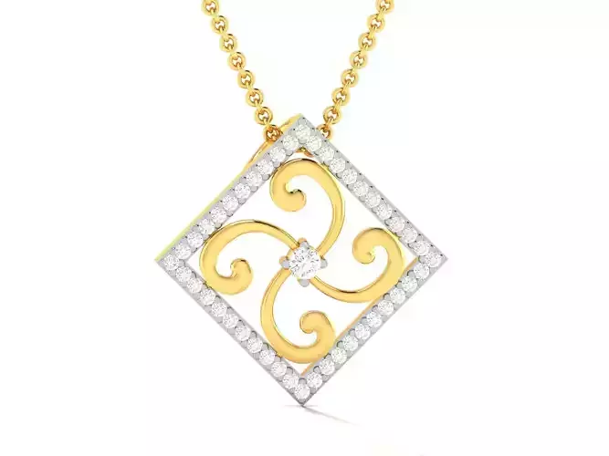 Women pendant 3dm render detail