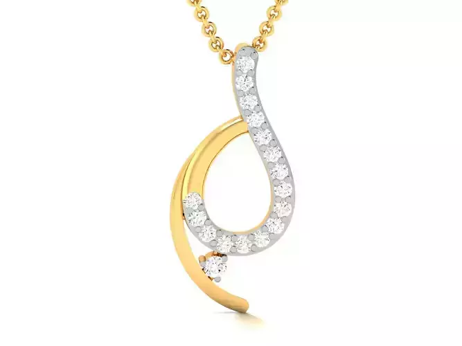 Women pendant 3dm render detail