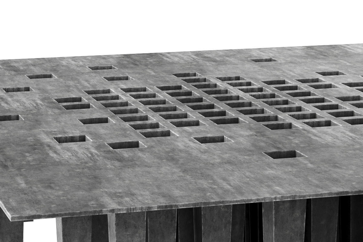 Coffee table by Jan Janssen and Oliver Gustav  Low-poly 3D model_3