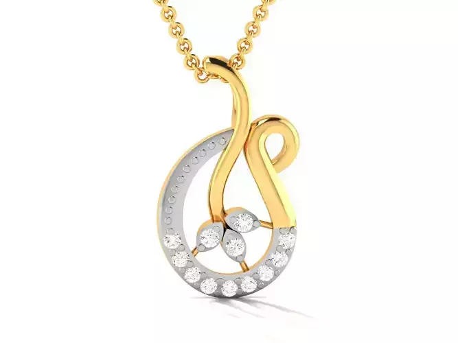 Women pendant 3dm render detail