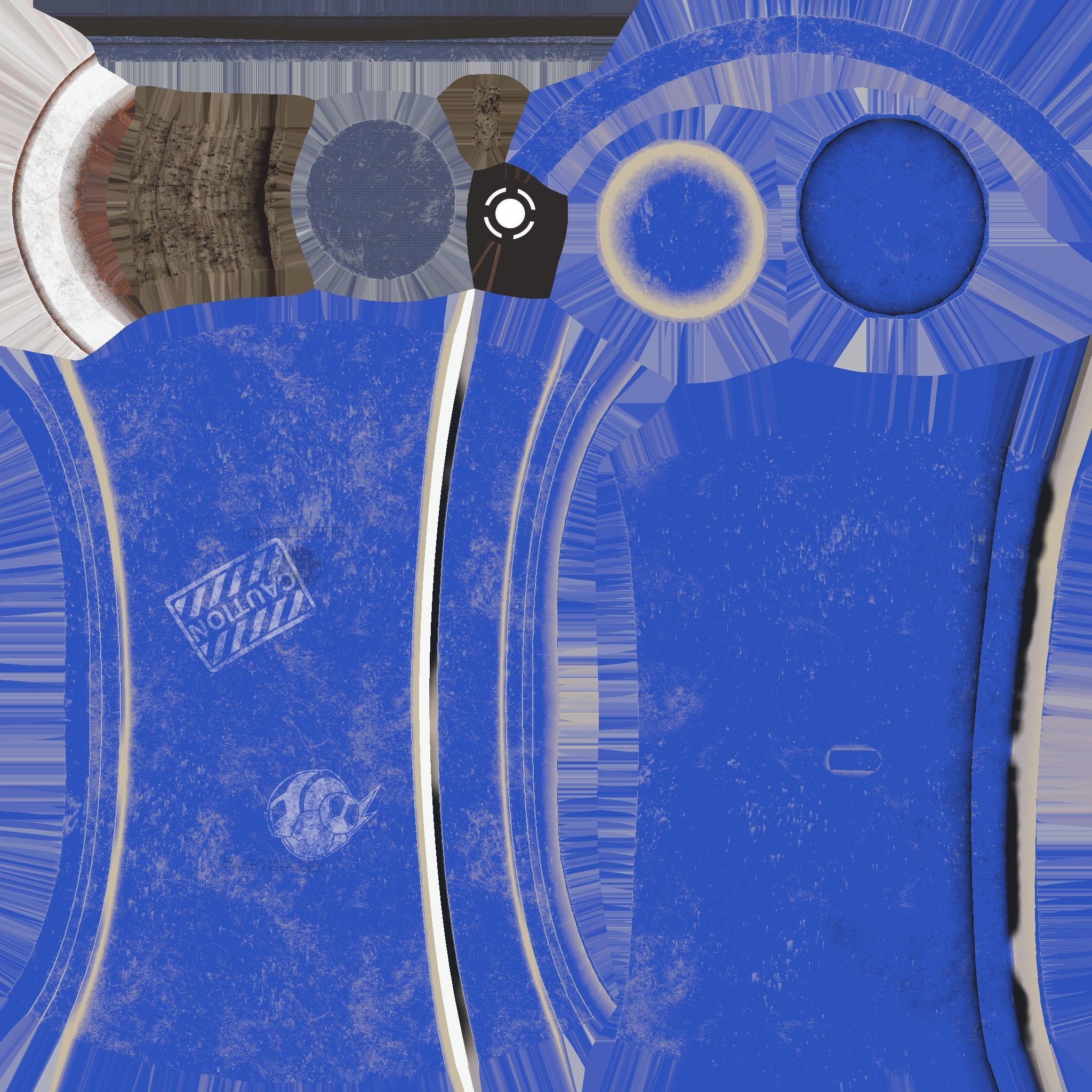 Mega Buster Blue - Hand Cannon - SciFi Blast Weapon Low-poly 3D model_18