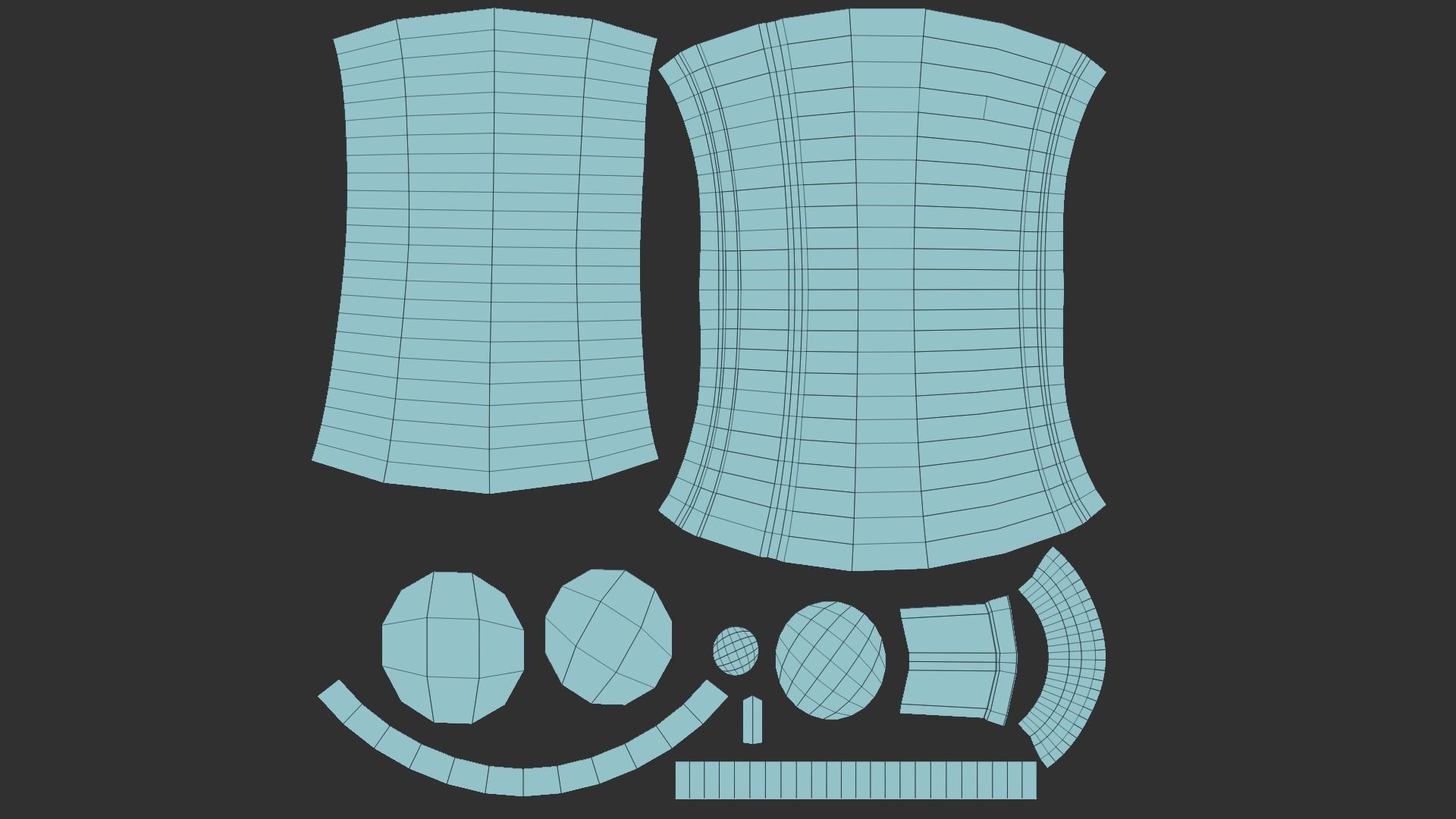 Mega Buster Blue - Hand Cannon - SciFi Blast Weapon Low-poly 3D model_11