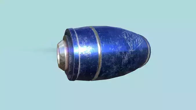 Mega Buster Blue - Hand Cannon - SciFi Blast Weapon Low-poly 3D model