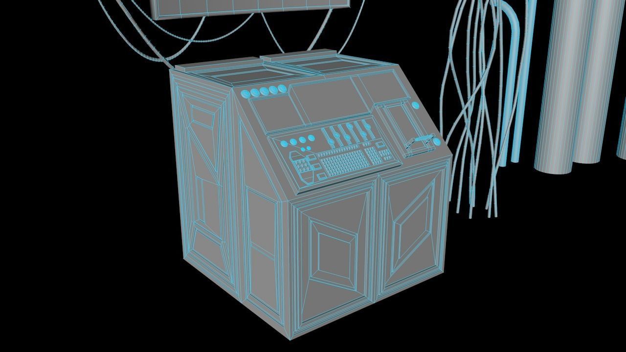 Sci-fi Assets Low-poly 3D model_7