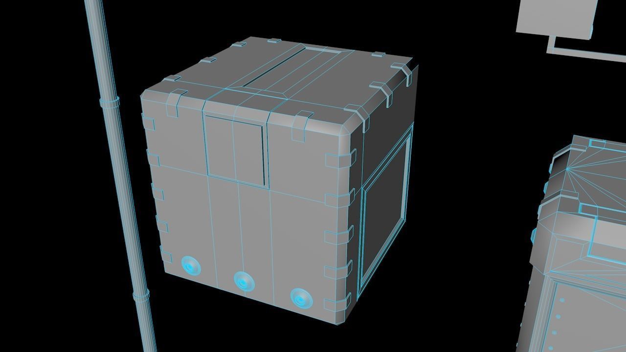 Sci-fi Assets Low-poly 3D model_15