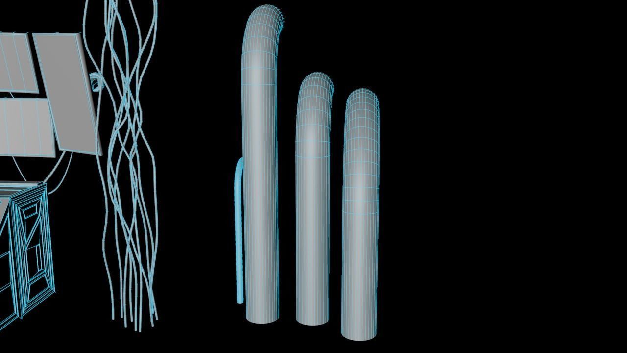 Sci-fi Assets Low-poly 3D model_3