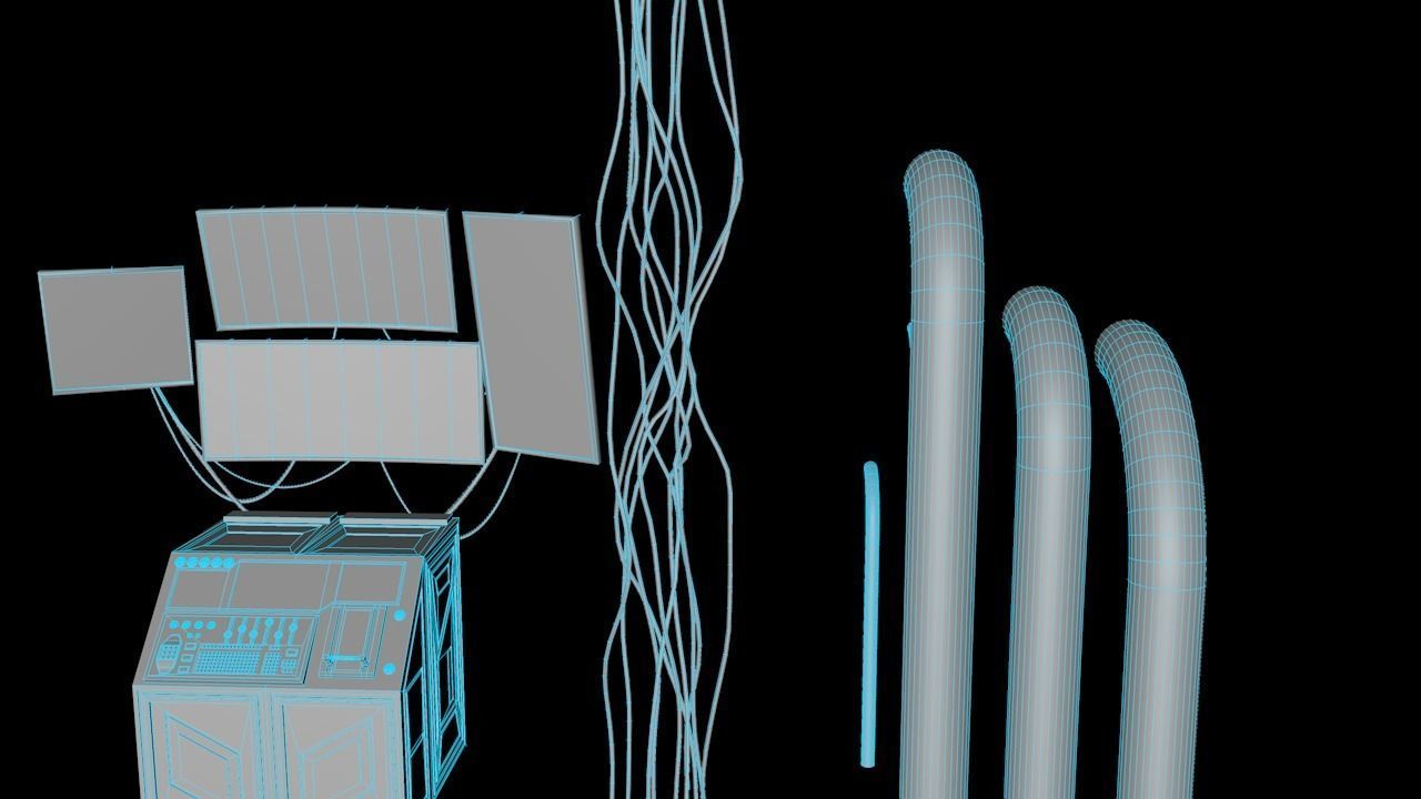 Sci-fi Assets Low-poly 3D model_4