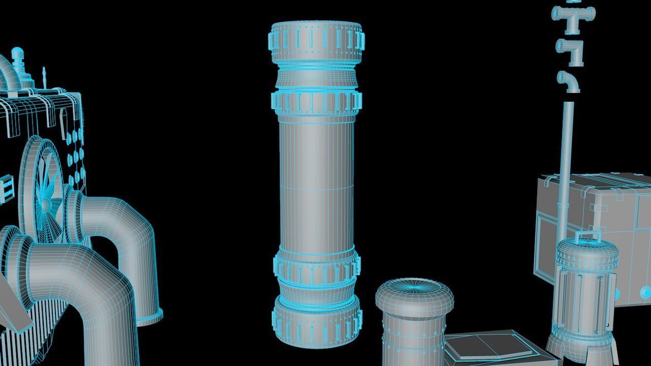 Sci-fi Assets Low-poly 3D model_20