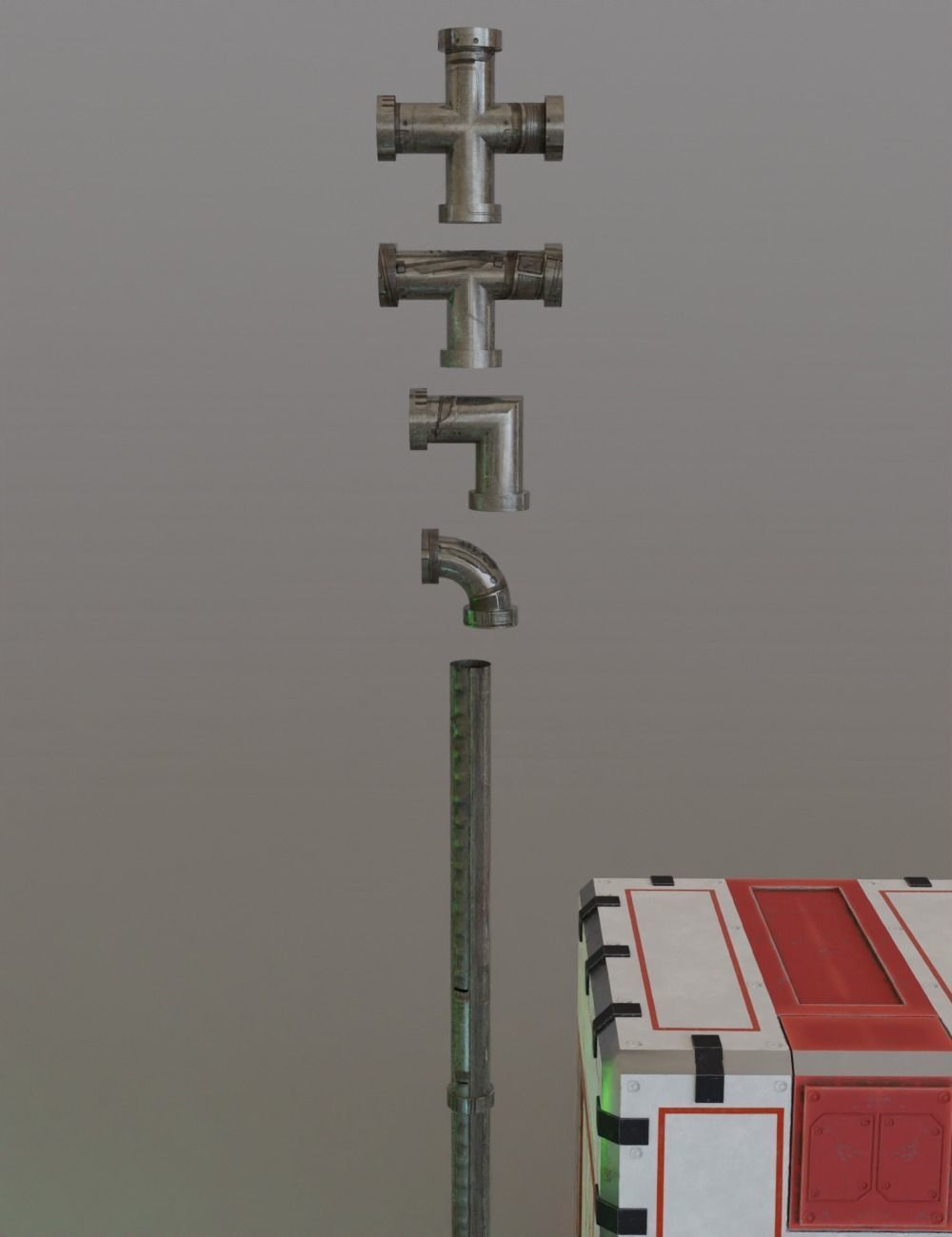 Sci-fi Assets Low-poly 3D model_53