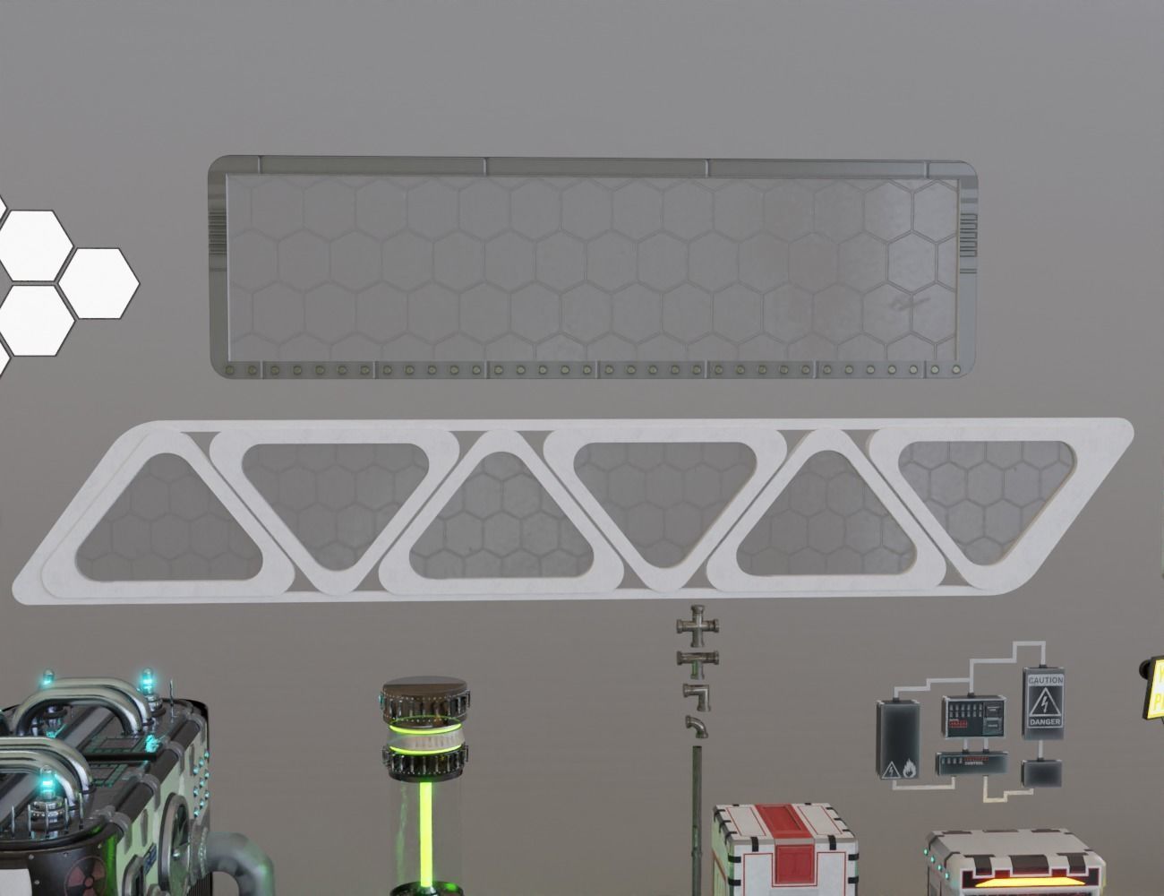 Sci-fi Assets Low-poly 3D model_44