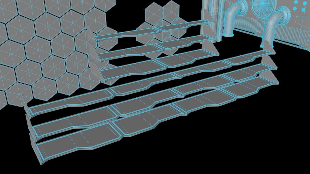 Sci-fi Assets Low-poly 3D model_24