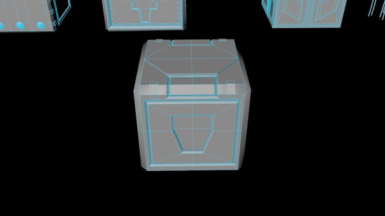 Sci-fi Assets Low-poly 3D model_14