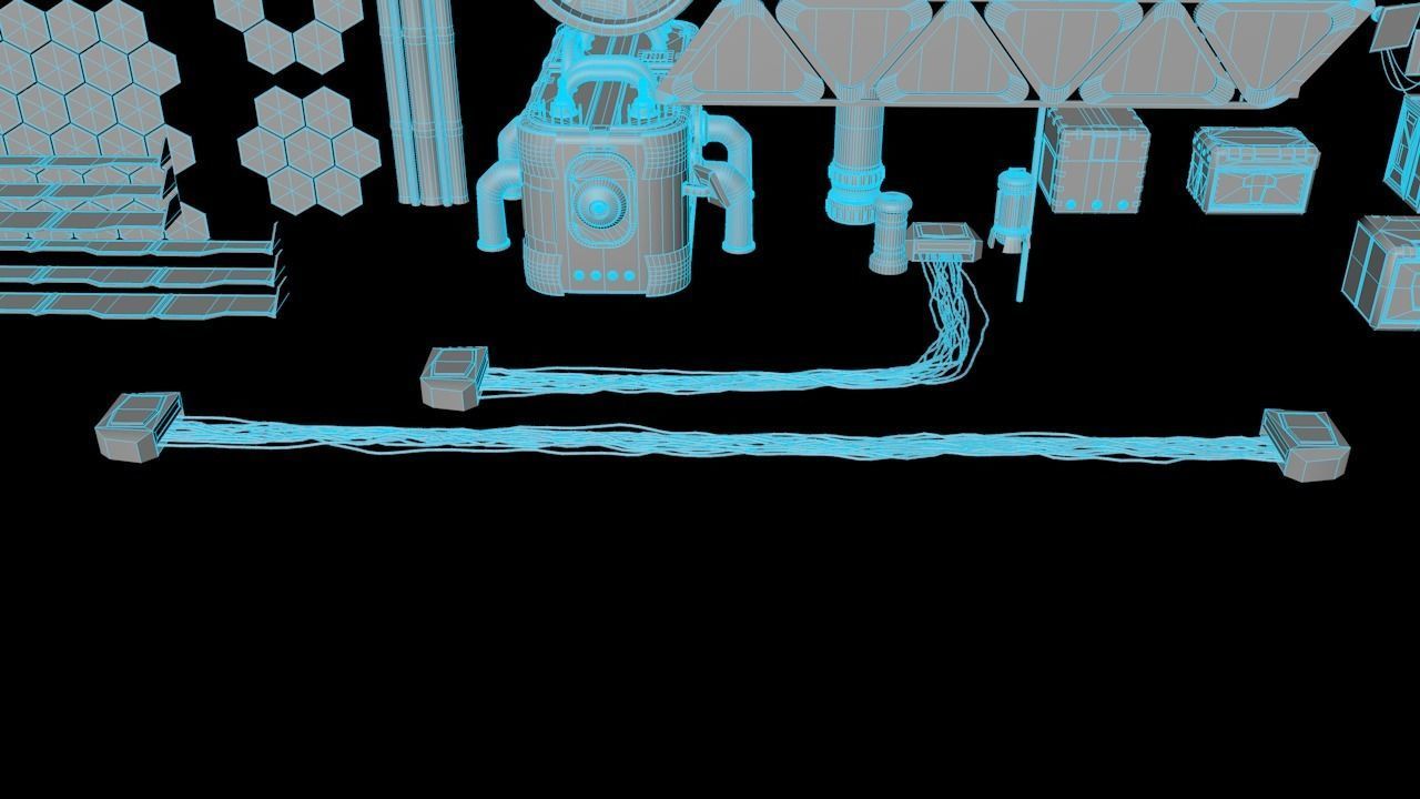 Sci-fi Assets Low-poly 3D model_27