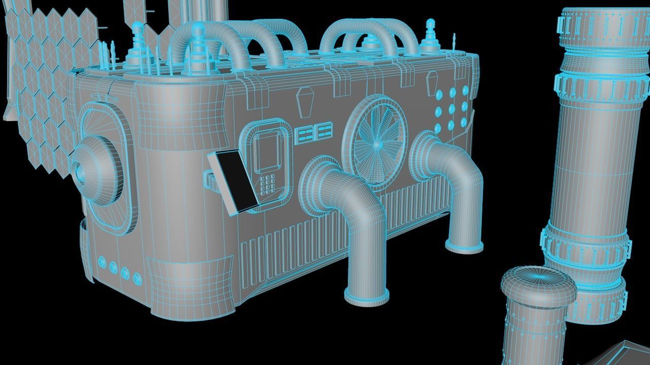 Sci-fi Assets Low-poly 3D model_21