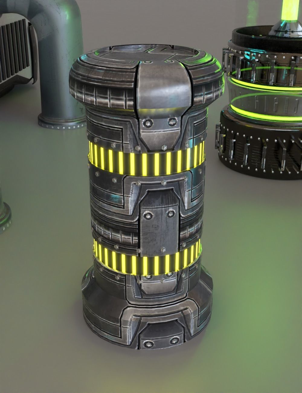 Sci-fi Assets Low-poly 3D model_36